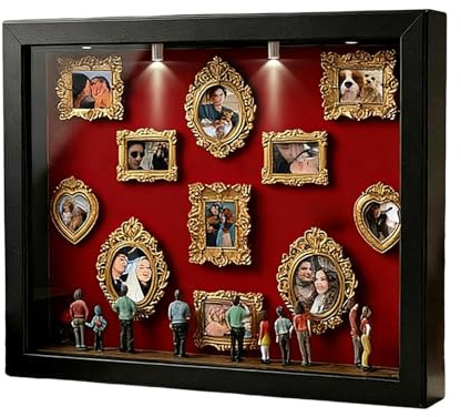 Litet Museum Utställningsram Gör-Det-Själv,Miniatyr Figur DIY Dekoration,Mini Museum Skuggram Till Dekoration | För Bröllop Och Semester Och Lägenhet Gårdshus Hotell Dormitorium Vardagsrum