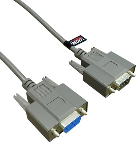 rhinocables 9 Pin Serial Extension Lead, Male to Female RS232 Cable for Computer EGA Monitor & TV Box - Computer, TV & Video Accessories (5m)