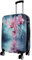 Trendyshop365 City-Koffer Weekender Hartschale Mittelgroß mit Pinker Orchidee Bedruckt 67cm 66 Liter 4 Rollen
