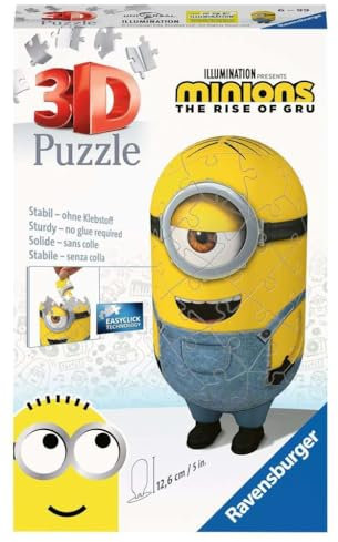 Ravensburger s 11199 3D-puzzel Minion Jean Minions 2-54 Tegels - voor Minion-fans van 6 jaar en ouder: ervaar puzzels in de 3e dimensie,Geel