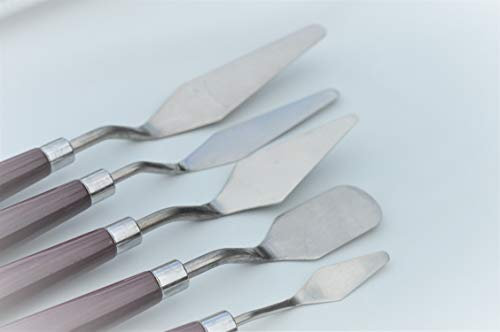 5 Set HONGBE Metal Artist Acrylic Paints, Oil Paints, Metal Palette Knife Set