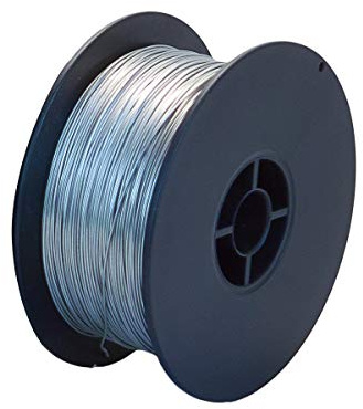 GOEBEL® - 1 x PVC-spole tråd rostfritt stål V2A – A2-1.4301 Ø1,2 mm – 1 kg – pysseltråd flättråd spänntråd bindningstråd ståltråd dekorativ tråd