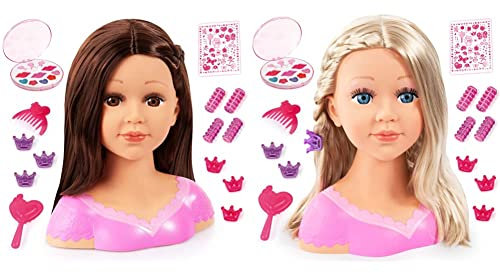 Bayer Design - 90088AK, Charlene Super Model Styling Head & B2890088 90088AA Charlene Super Model Styling Head, Schminkkopf, Frisierkopf inklusiv Kosmetik und Zubehör