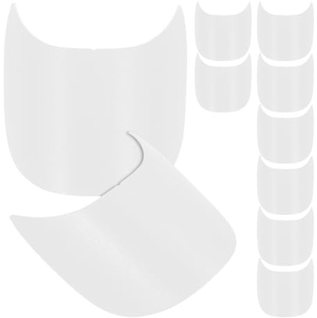 Amosfun 10 Visiere per Cappello, Berretto da Baseball, Visiera da Baseball, Accessorio per la Produzione di Cappucci, Inserto per Visiera da Baseball, Inserto in plastica, Colore Bianco