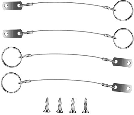 WOONEKY Lanyard-kabel Edelstahlkabel 4-teilig Sicherheitsdraht Für Marine-hardware
