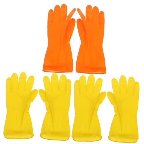 ABOOFAN 3paare Putzhandschuhe Wiederverwendbar Große Reinigungshandschuhe Küchenhandschuhe Zum Abwaschen Latex-geschirrspülhandschuhe Haushaltsreinigungshandschuhe Zum Spülen