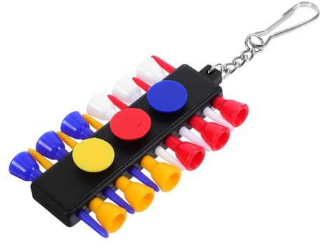 CIYODO Soporte para Tees de Golf Estable de Plástico Compacto y Ligero Organizador Portátil de Inserción para Tees de Golf para Hombres Accesorio Multifuncional 1 Pieza