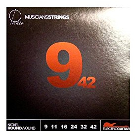 Picato 90772 Nickel Round Wound 9-42 Electric Guitar Strings, Set of 6 Pieces