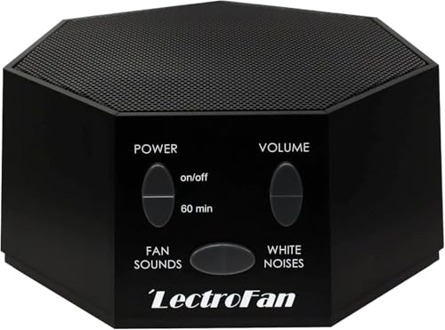LectroFan ASM1007-BG Machine à Bruit Blanc avec Sons de Ventilateur et Minuterie de Sommeil, Noir