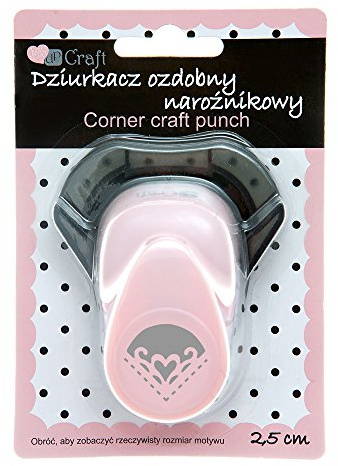 dpCraft Motif Punch, Paper Punch, Corner Punch, 2.5 cm, Heart