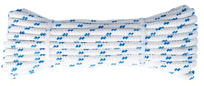 Treccia Multiuso matassa diamrtro 5mm, 30m - Colore Bianco con segnalino Azzurro - Made in Italy - Antica Corderia Marra ®