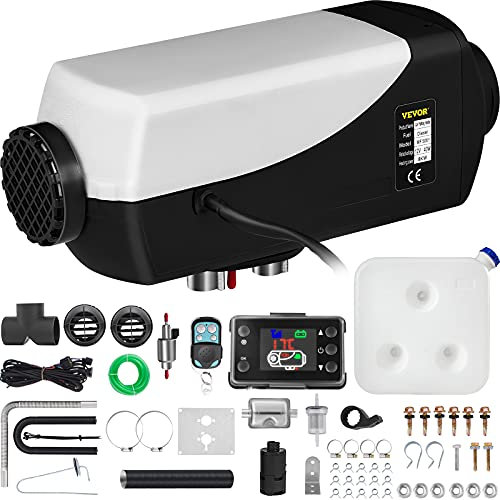 FlowerW Riscaldatore ad aria diesel 8 kW 12 V con telecomando LCD per auto, camper, barche, caravan, ecc.