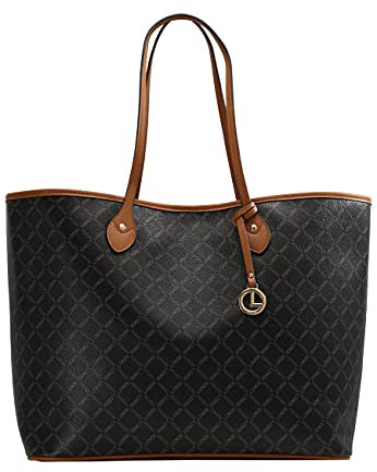 L.CREDI Handtasche Filiberta mit Label-Applikationen