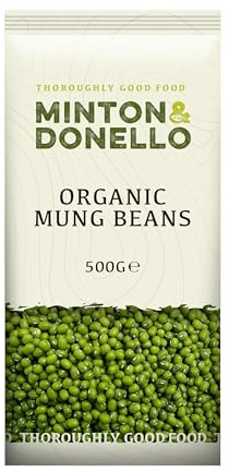 Minton & Donello - Organic Mung Beans, Perfect for Healthy Dishes, High in Nutrients, 500g