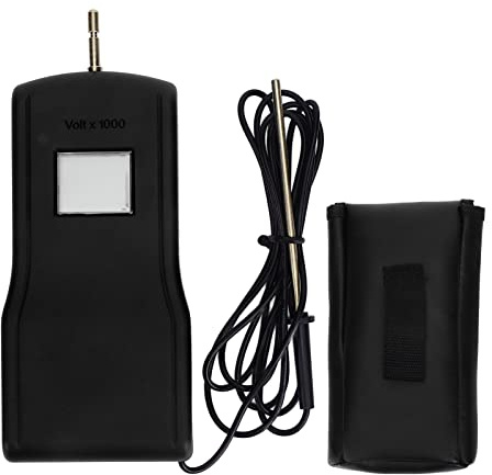 Tester di tensione digitale per recinzioni elettriche, voltmetro ad alta tensione fino a 200-15000 V, tester di tensione per recinzione con ampio display LCD da 15 kV per Farm Garde (nero)