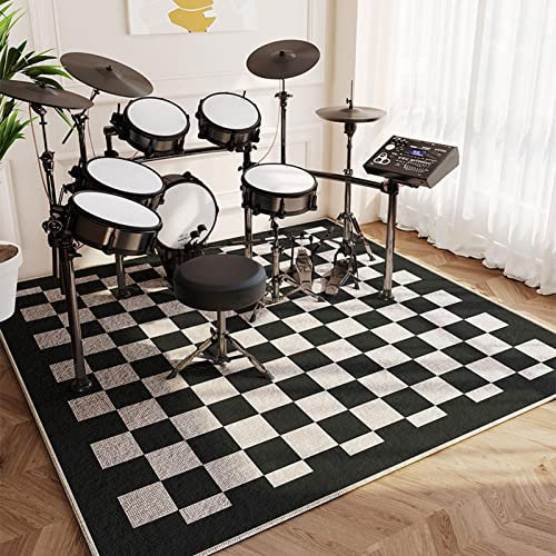EYZO Schlagzeugteppich Deluxe 2022 - Schallschutzmatte Drum Rug - 120 x 80 cm