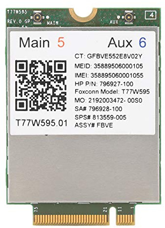 VBESTLIFE X5 LTE-Modem, NGFF-Schnittstelle WiFi-Netzwerkkarte X5 4G LTE WWAN M.2-Modemmodul für HP EliteBook 840 G3/850 G3/für HP ZBook 15u G3/745 G3/755 G3/820 G3/828 G3