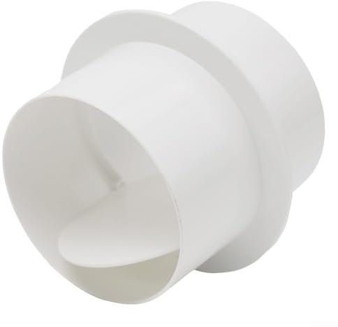 Eawfgtuw Clapet anti-retour en PVC - 80 mm à 200 mm - Empêche l'irrigation inverse dans les tuyaux ronds pour salle de bain et cuisine - Blanc (80 mm)