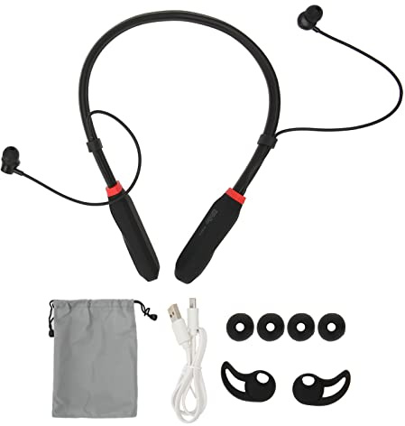 NIZUUONE Auriculares de Banda para el Cuello BT, Auriculares Inalámbricos de Graves Profundos Múltiples IPX5 IPX5 HiFi HiFi con Chip 5.1 para Deportes