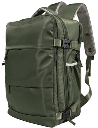 Zaino Ryanair 40x20x25 Zaino da Viaggio Aereo Bagaglio a Mano Piccolo Borsa da Cabina 20L per Voli da Viaggio Donna Uomo Scuola Lavoro Trekking (Verde)
