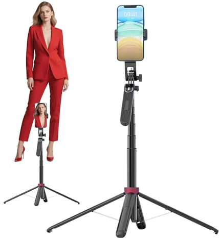 Chiavetta per selfie per cellulare, compatta per selfie e selfie con protezione dalle vibrazioni, supporto di registrazione per viaggi, sport, turismo, escursioni, streaming, fotografia, blogging