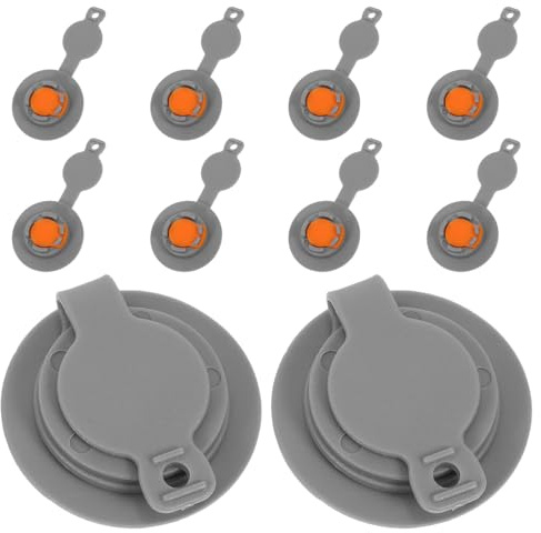 SOPOTUTU 10 Válvulas de Inflado Unidireccionales para Almohadas y Colchones Inflables, Tapón de Válvula TPU Resistente, 12 Mm, Kit de Repuesto para Campamento y Playa, Sellado