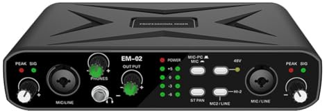 Awwertse Mezclador de Sonido Externo USB, Tarjeta de Sonido Sin Controlador, Alta Frecuencia de Muestreo, Mezclador Pequeño para Transmisión en y Guitarra.