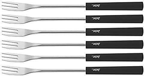 Spring 2890290606 Basic Lot de 6 fourchettes à fondue Noir
