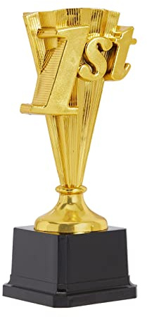 Juvale 1st Place Gold Plastic Trophy for Sports Tournaments, Competitions, 21 cm