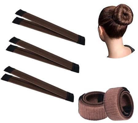 TRIXES Strumento per Styling Chignon Pack da 3 – Accessori per chignon resistenti e flessibili per acconciature raccolte facili e sicure, styling rapido, adatto per uso domestico o in salone