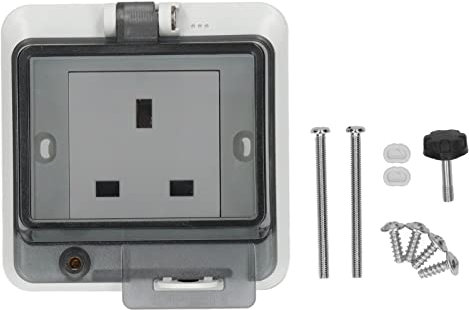 3-Hole IP66 Waterproof UK Standard Socket (250V 13A) for Direct Replacement of Damaged Parts