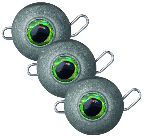 SPRO Freestyle Eyed Bottom Jigs – Bleifreie Cheburashka Angelgewichte mit realistischen Fischaugen in verschiedenen Größen & Farben (Natural, 14)