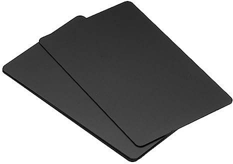 PATIKIL 10 Paket 0.8mm Metall Visitenkarte Leere Lasergravur Eloxierte für DIY Schwarz