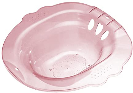 Amagogo Sitz Bath for Toilet Seat Bidet Soothes and Cleanse Wide Seat Deeper Bowl Anti Overflow Hip Bath Sitz Bath Tub for Elderly Women Men, Pink