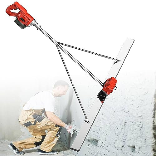 LMYYDES Betonestrich-Vibrationssatz, Betonbearbeitungswerkzeug, Beton-Elektroschaber, 150 cm 6000 mA 48 V Zementbearbeitungsvibrationsmotor, Elektro-Akku-Estrich
