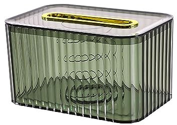 Multifunktionaler Tissue-Box-Halter Kunststoff Tissue Box Transparent Tissue Box Hause Wohnzimmer Dekoration Schlafzimmer Küche Desktop Papier Lagerung Box Servietten Halter Dekorativer Serviettenhalt