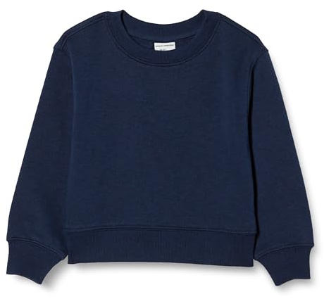 Amazon Essentials Sweat-Shirt à Col Rond Coupe Classique Garçon, Bleu Marine, 6-7 ans