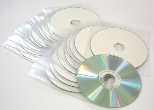 Professional Quality Recordable Ritek Branded CD Recordable Discs With White Inkjet Printable Surface. Allow 80 Minutes Of Music Recording 700MB 52X. Packed in Plastic Sleeves With Flap (10)