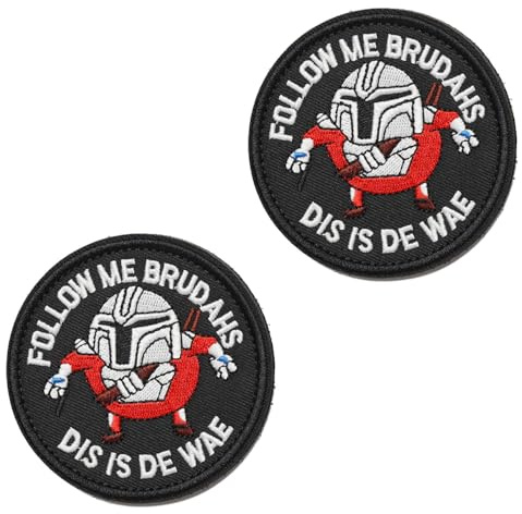 2 parches divertidos de Brudahs Dis is is De Wae con gancho y bucle, parches tácticos bordados para mochila, chaqueta, chaleco, sombrero, bolsa, uniformes, brazalete, motociclista, pantalones, ropa