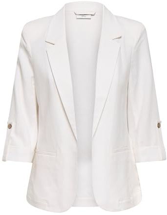 ONLY Onlgoa 3/4 Unline Linen BL Blazer CC TLR, Cloud Dancer, 38 Donne, Cloud Dancer, 42