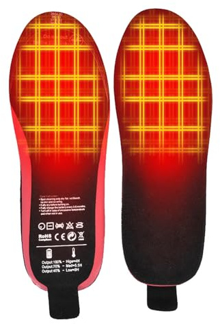 Semelles Intérieures Chauffantes Rechargeables,Coussin Chauffant Électrique Pour Chaussures D'hiver À Température Réglable- Pour Chaussures Sécurisées, Pour Plein Air Chasse Camping Ski Hiver Travail