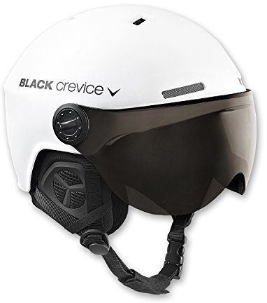 Black Crevice Skihelm mit Visier, Gstaad, BCR143921, weiß, Gr. S/M