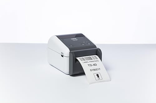 Brother Etikettendrucker TD-4420DN (Thermodirekt, LAN, 203 DPI), Grau/weiß