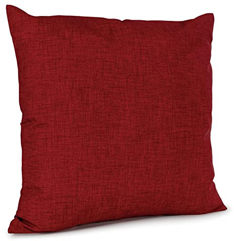 ANRO Kissenbezug Kissenhülle Kissen Sofakissen Zierkissen Deko Kissenbezüge Leinenoptik Rot 40x40cm ohne Füllung