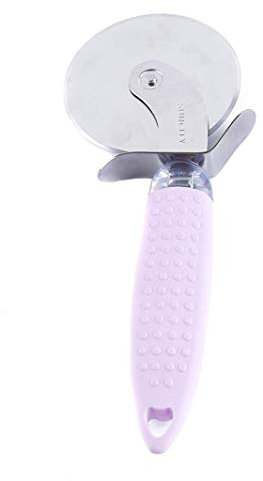 Roulette à pizza rose - Trancheuse à pizza - Roulette à fromage - Outil de cuisine durable et utile