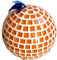 Mosaik Rosenkugel orange 12 cm mit Delfin oder Wal - Dekokugel (Delfin)