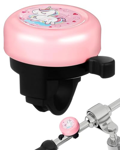 BNREOZA 1 Cloche à vélo enfant rose, mini-cloche à vélo en alliage, trottinette, vélo enfant, VTT - Accessoires vélo, licorne