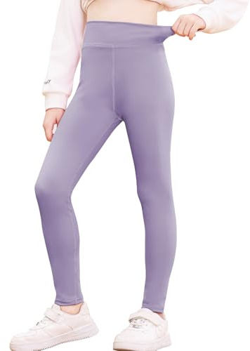 BALAYSIER Sportbyxor, flickor, barn, sportleggings, hög midja, elastiska sportleggings, flickor, yogabyxor, barn
