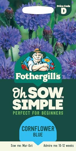 Fothergill's Oh Sow Simple, Cornflower Blue Flower Seeds, Sow: Mar-Oct