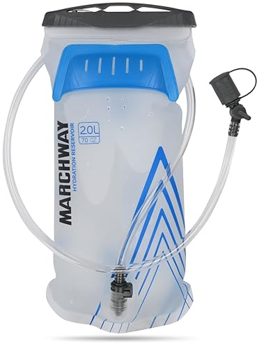 MARCHWAY Lightweight TPU Hydration Bladder 2L/3L for Hydration Packs, Slide-Seal Wide Mouth Water Reservoir Bag with Carry Handle for Hiking, Cycling, Running, Camping, Travel (3L White 100oz)